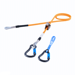 5.0m wire core lanyard complete kit with dual carabiners, designed for tree surgeons and work positioning.