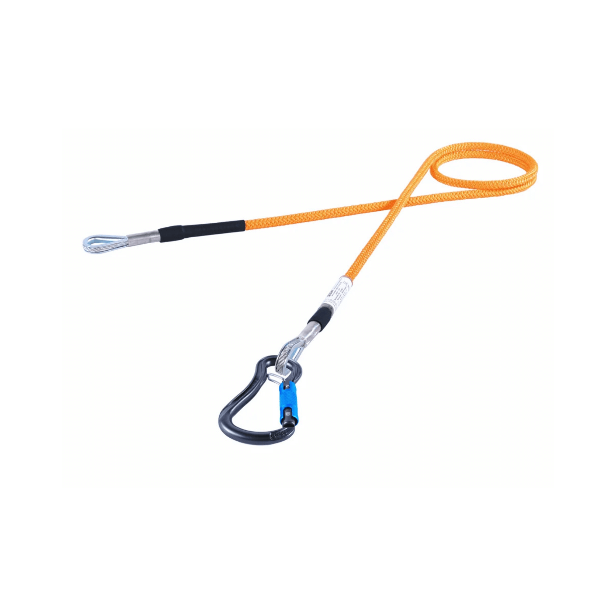 Wire Core Lanyard for tree surgeon and arborist safety, featuring durable steel core and secure carabiner.