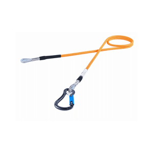 Wire Core Lanyard for tree surgeon and arborist safety, featuring durable steel core and secure carabiner.