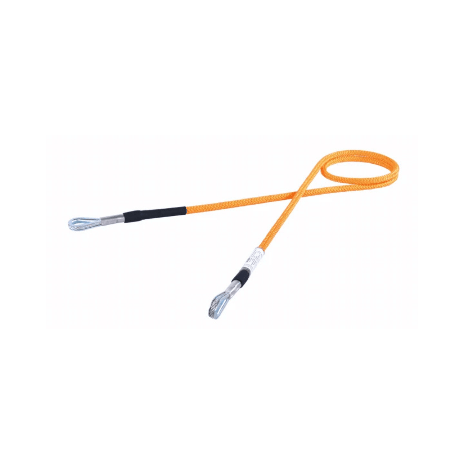 Wire Core Lanyard for tree surgeons and arborists, showcasing robust construction and vibrant orange color.