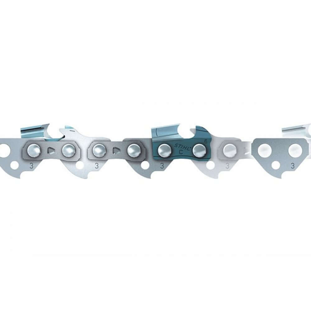 14" chainsaw chain featuring high-performance full chisel teeth for tree surgeons, ensuring smooth, vibration-less cutting.