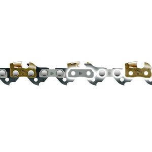 12" 63PD3 x 44 chainsaw chain with carbide-tipped teeth for tree surgeons, features low-vibration and low-kickback design.