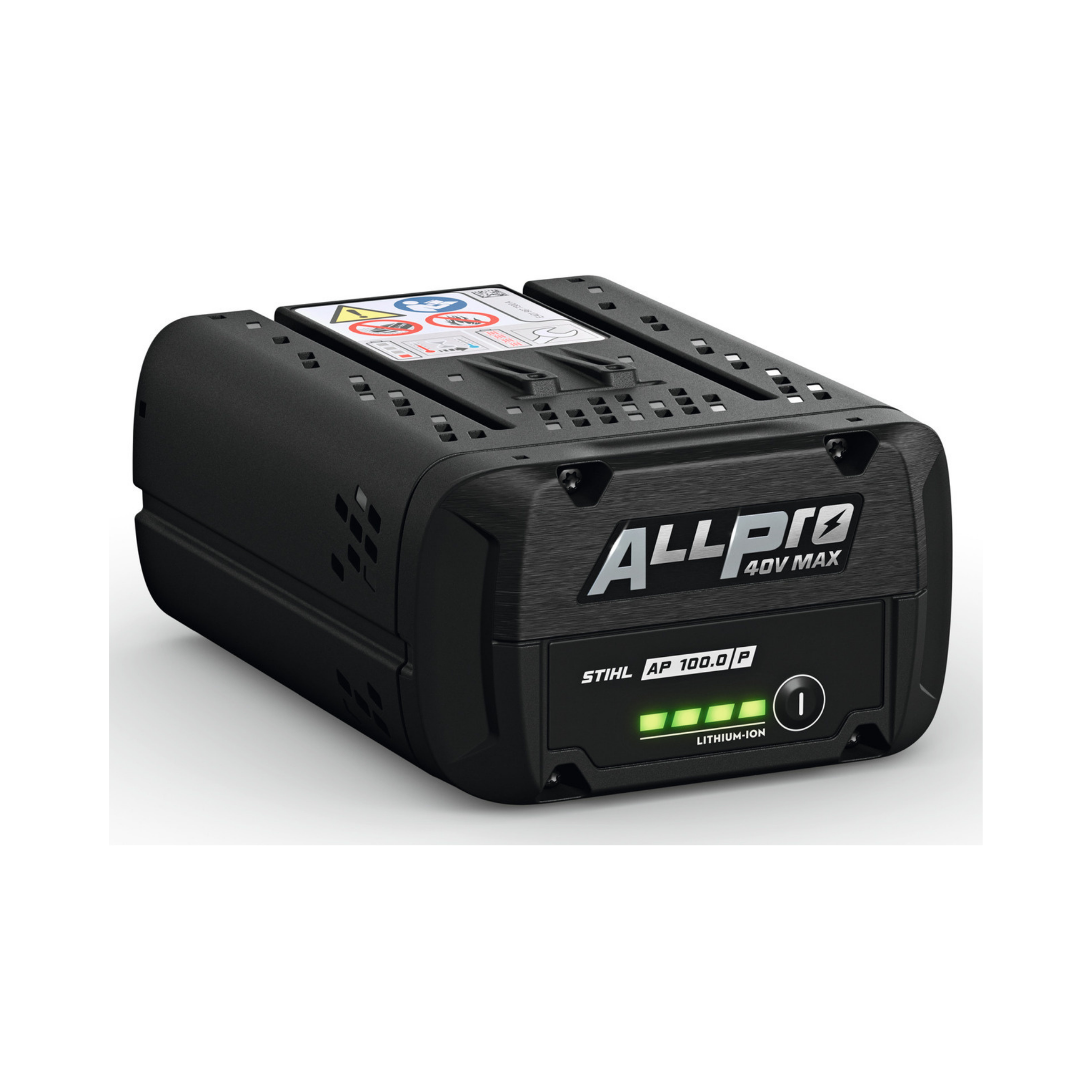 STIHL ALLPRO AP 100 P battery charge level display and status indicator.