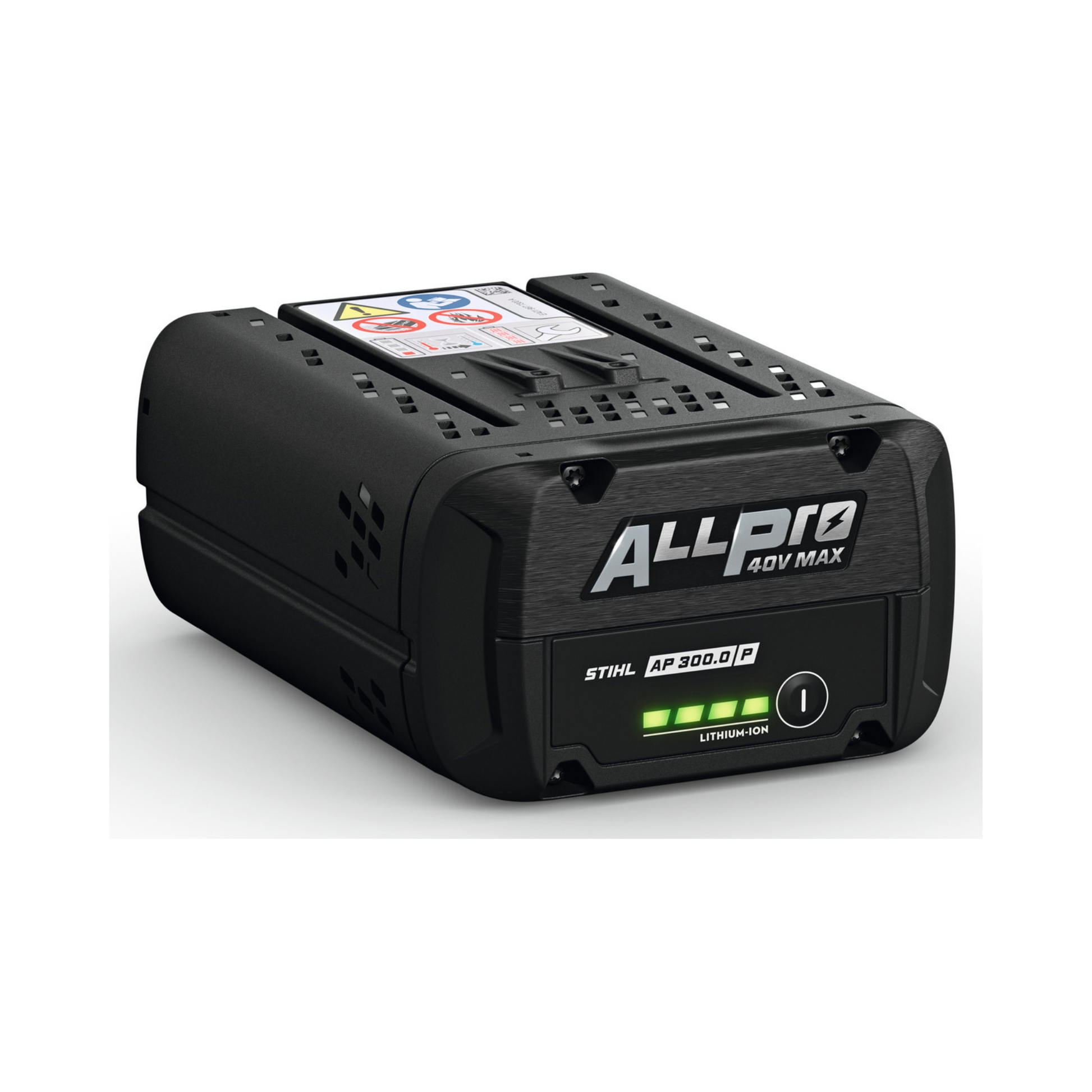 STIHL ALLPRO AP 300 P battery charge level display and status indicator.