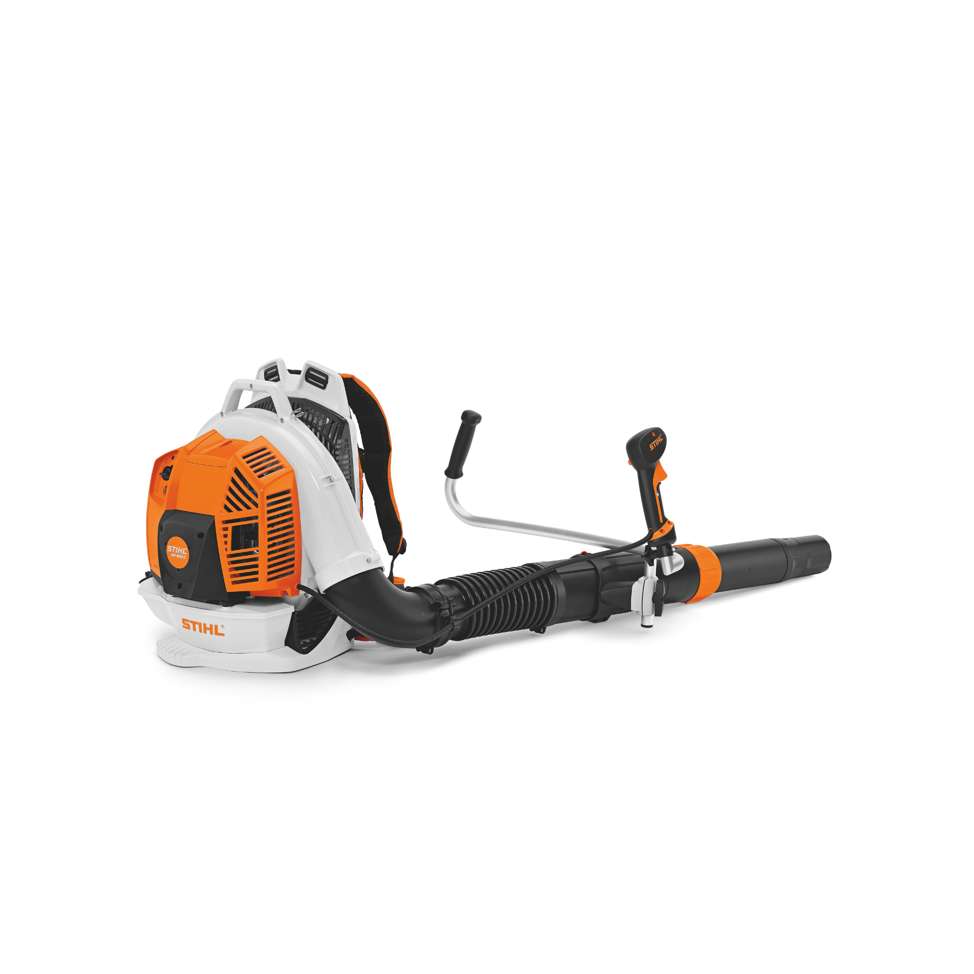 BR 800 C-E Petrol Backpack Leaf Blower, powerful professional blowing tool for tree surgeons and landscapers.