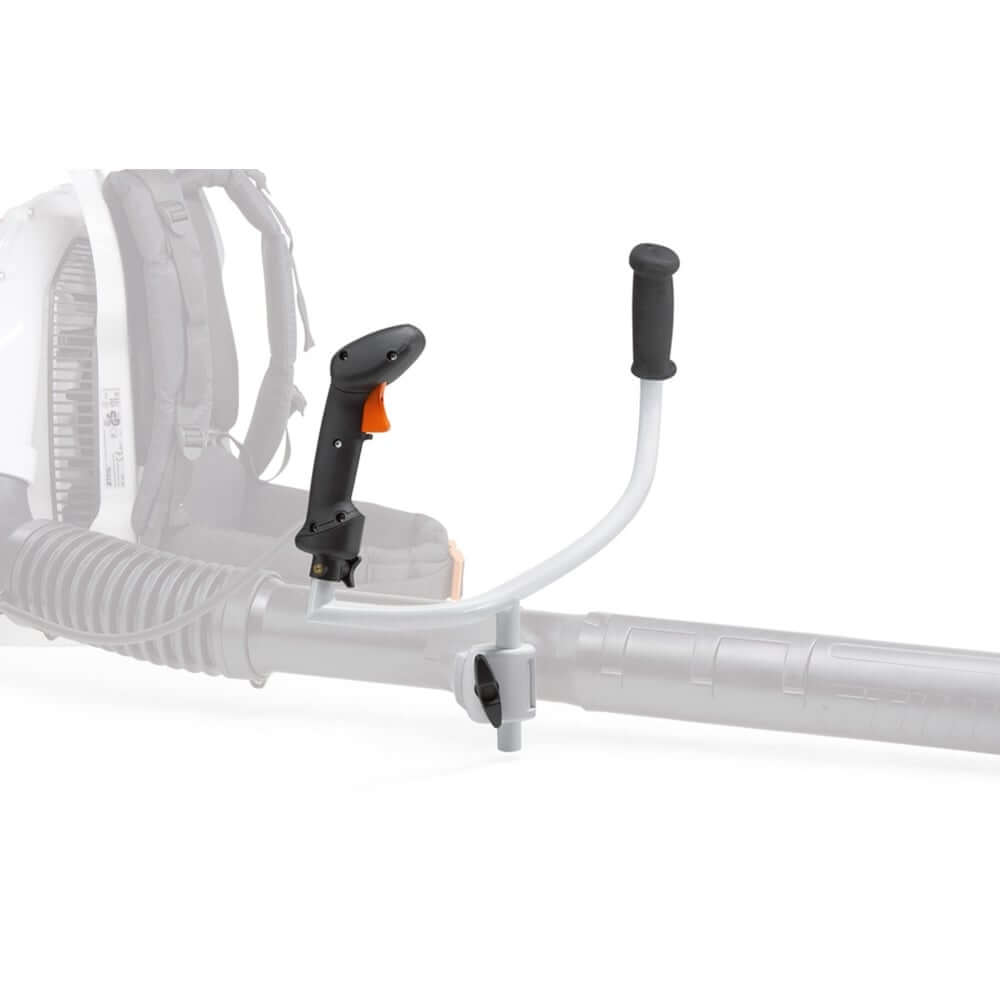 STIHL bike handle attachment for BR backpack blower, enables easy maneuverability for tree surgeons.