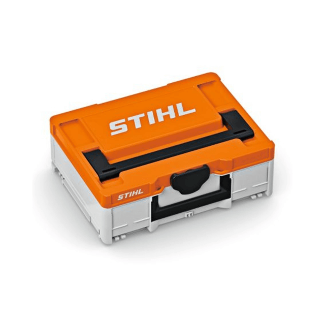 STIHL Battery Box Systainer System for efficient storage and transport of battery-powered tools.