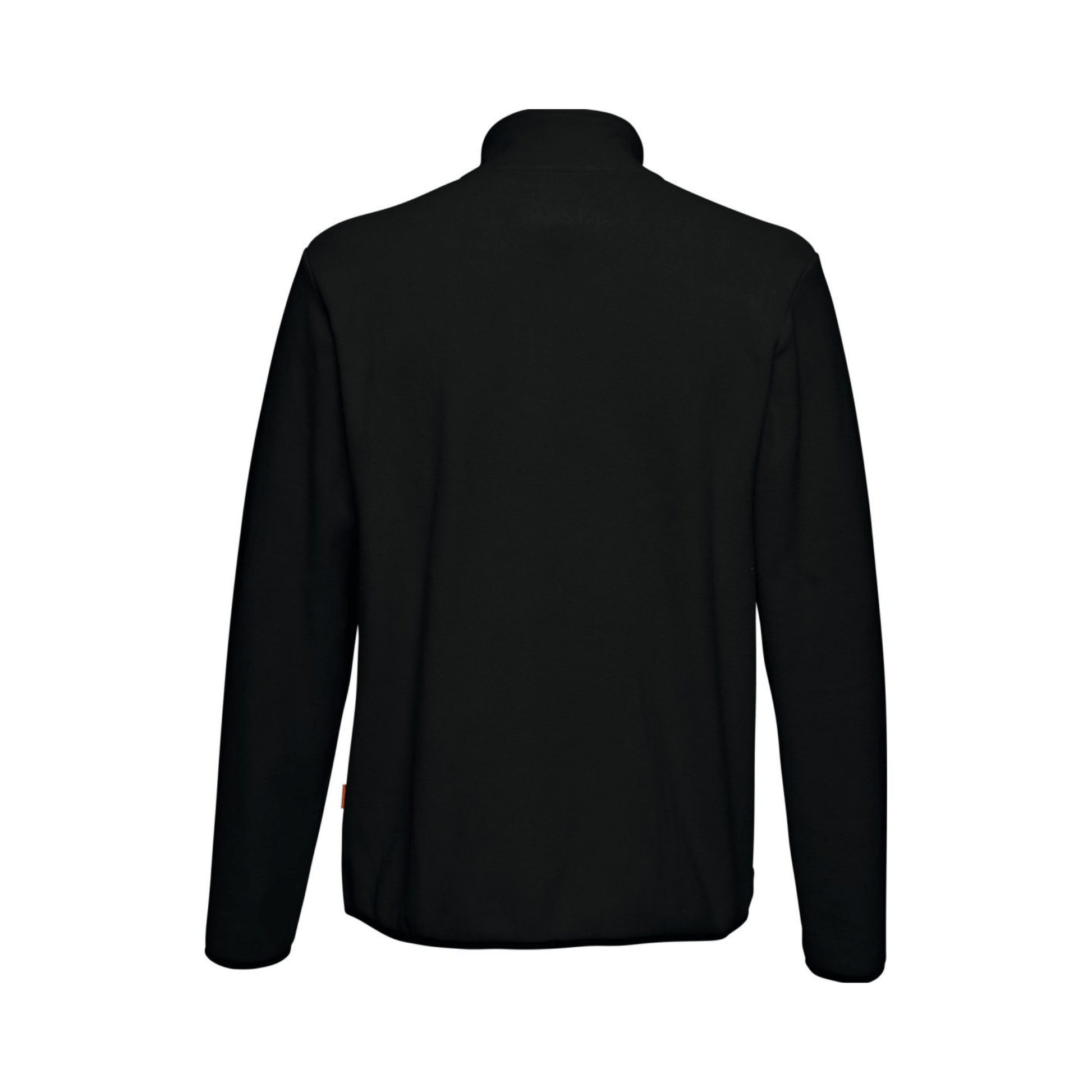 Back view of Black Fleece Jacket, perfect for tree surgeons, made from warm polyester for colder days.