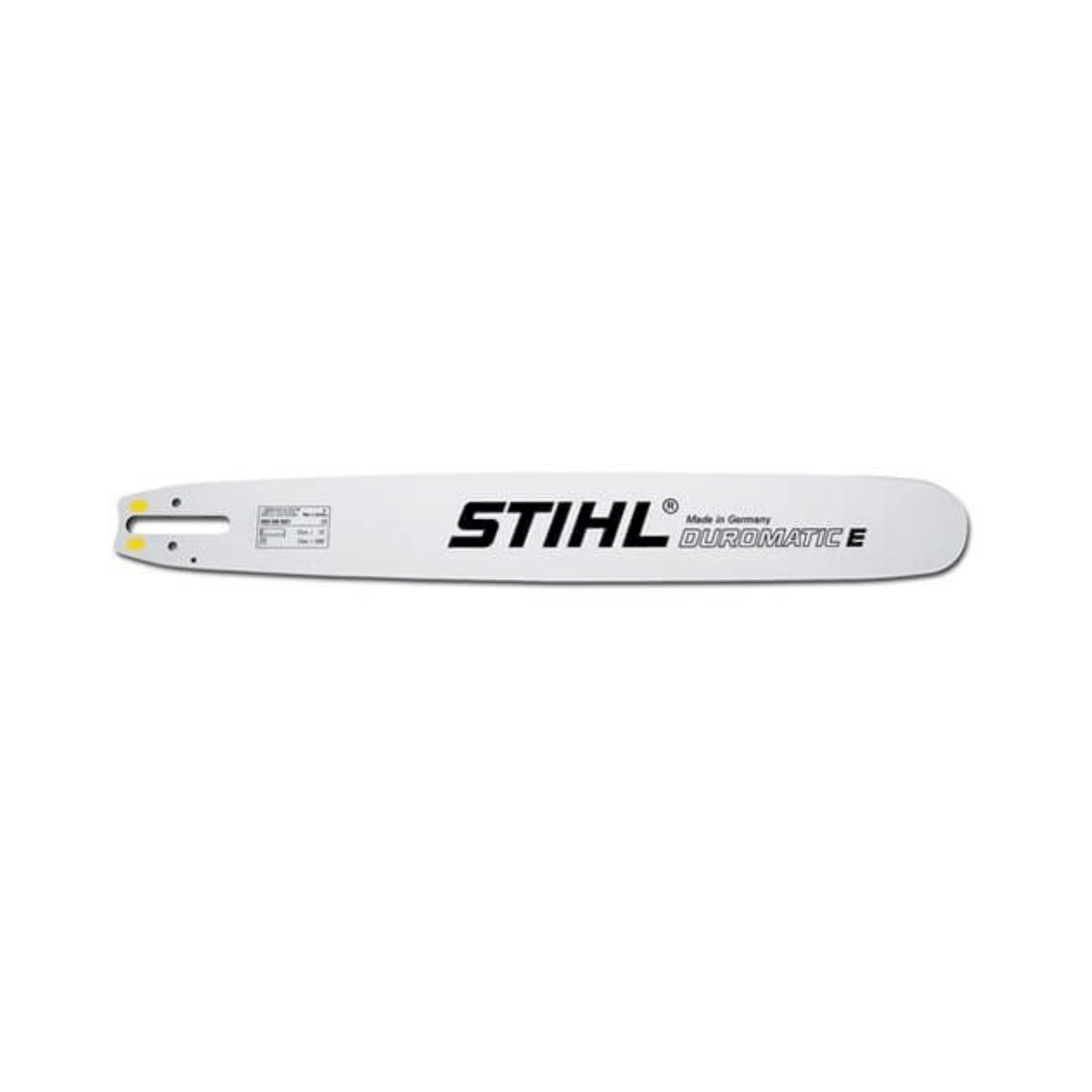 Duromatic Chainsaw Guide Bar 18" by STIHL, sturdy steel construction, ideal for medium to high-powered chainsaws.
