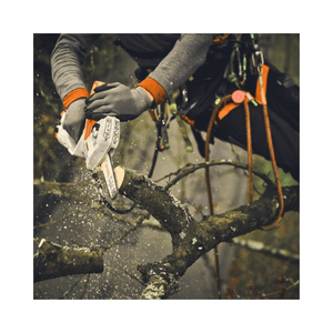 GTA 30 / GTA 40 Light Chainsaw Guide Bar 6" in action, cutting through a tree branch.