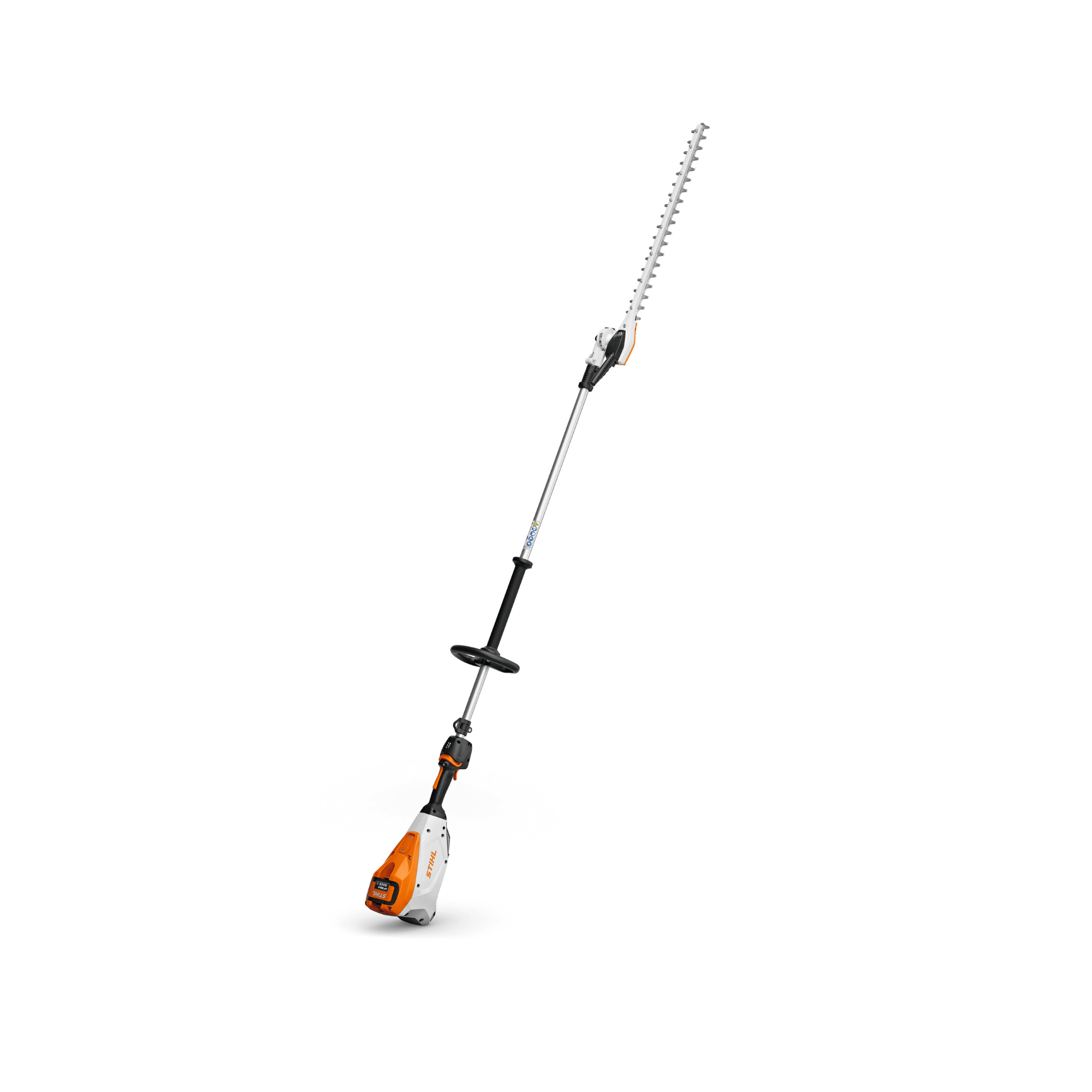 STIHL HLA 135 cordless long-reach hedge trimmer ideal for professional tree surgeon use in landscaping.