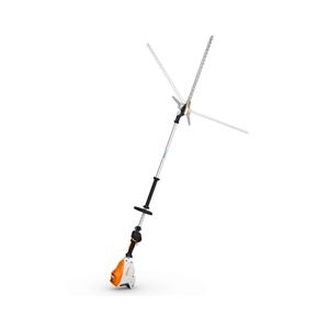 HLA 140 Cordless Long-Reach Hedge Trimmer with extended reach for professional tree surgeons and arborists.