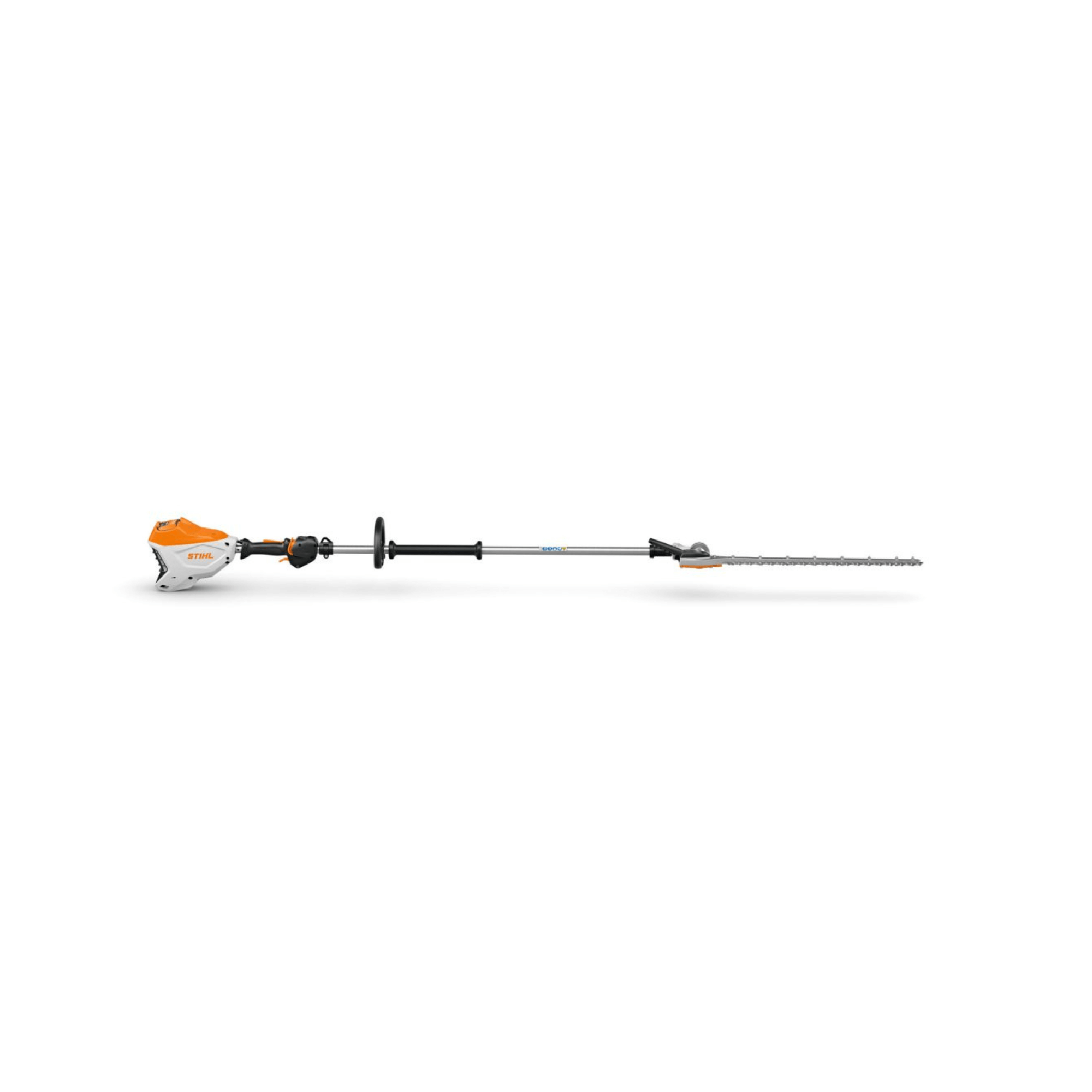 HLA 140 Cordless Long-Reach Hedge Trimmer with double-sided cutting blade for professional landscaping.