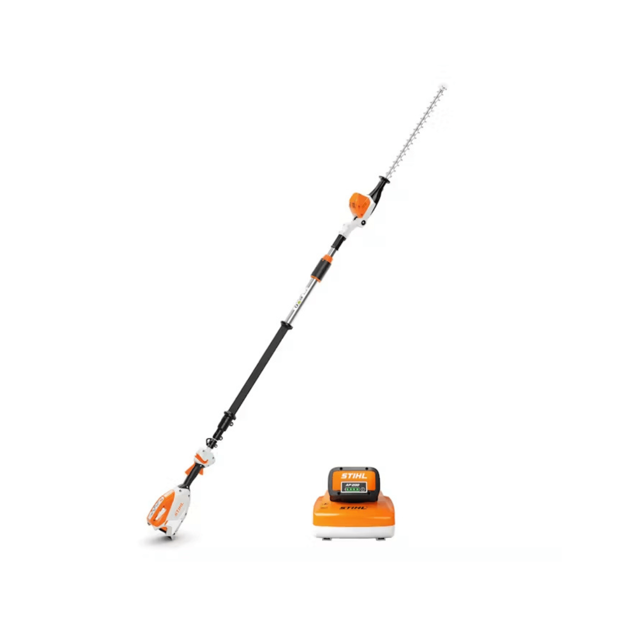 Stihl pole pruner on a white background