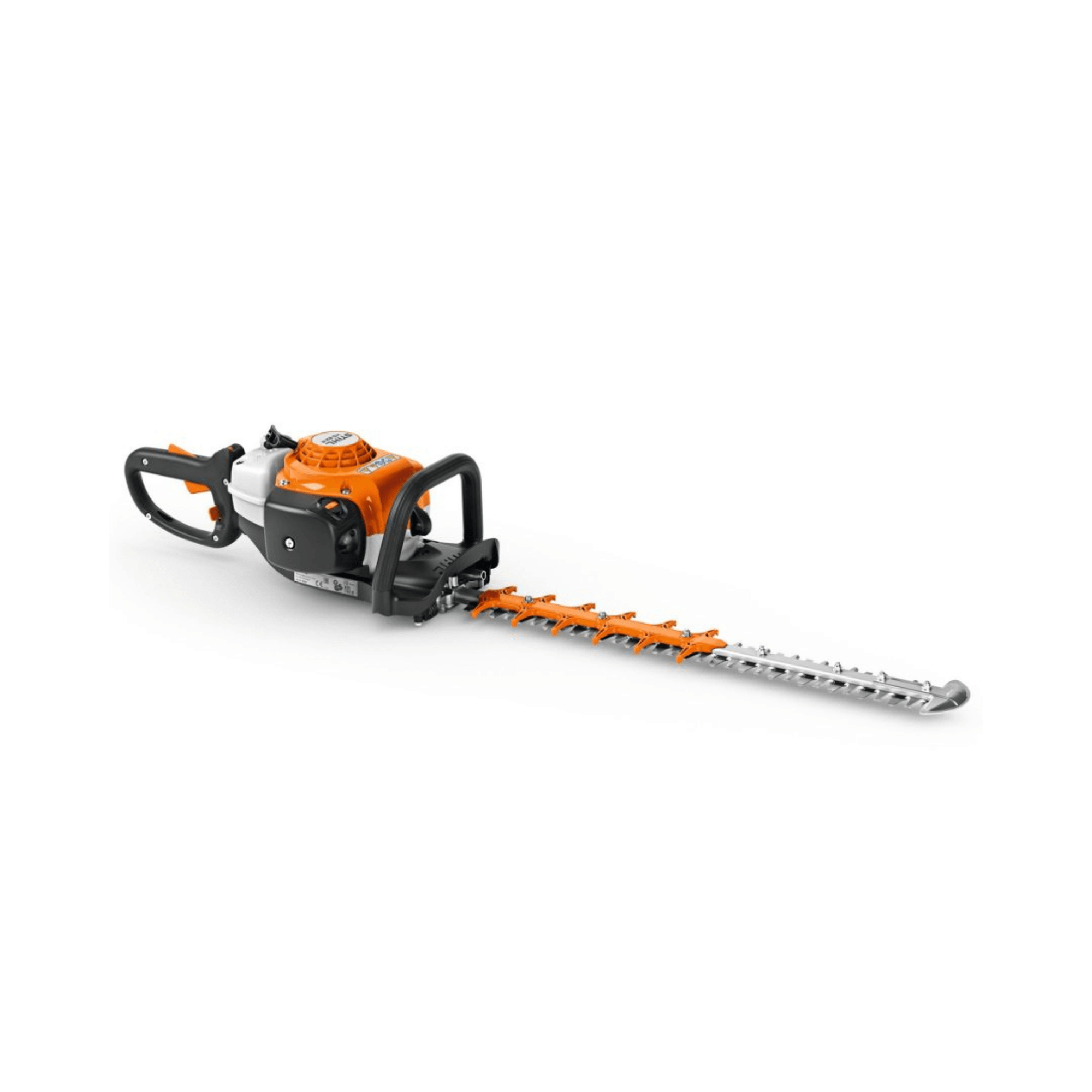 HS 82 RC-E Petrol Hedge Trimmer, professional hedge trimmer with double-sided blade and multi-function handle.