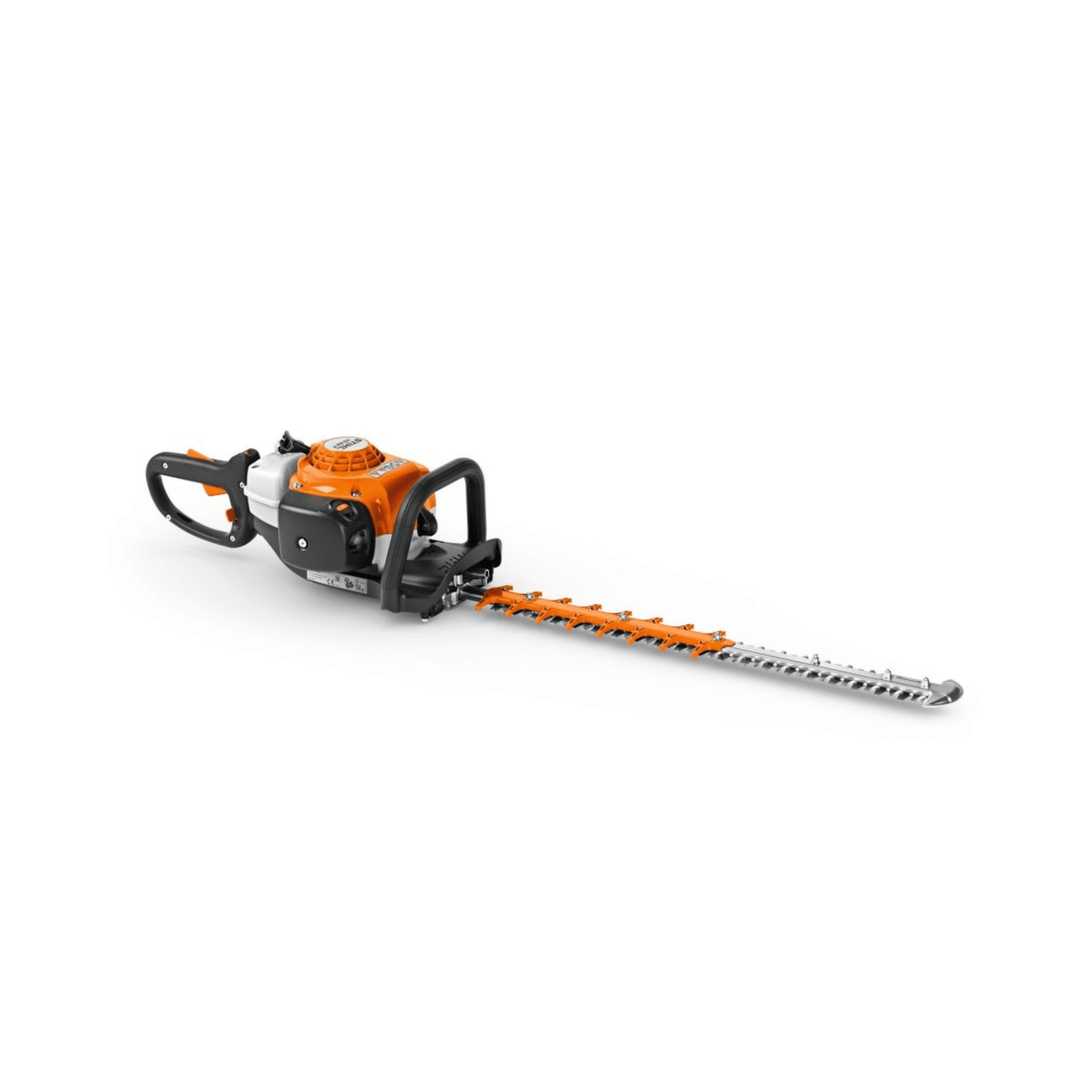 STIHL HS 82 T Professional Petrol Hedge Trimmer with double-sided blade for precise pruning and low emissions.