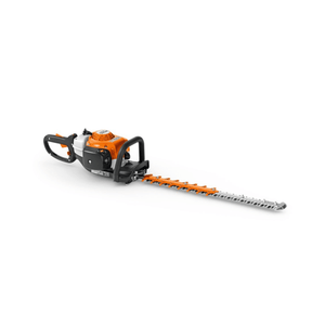 STIHL HS 82 T Professional Petrol Hedge Trimmer with double-sided blade for precise pruning and low emissions.