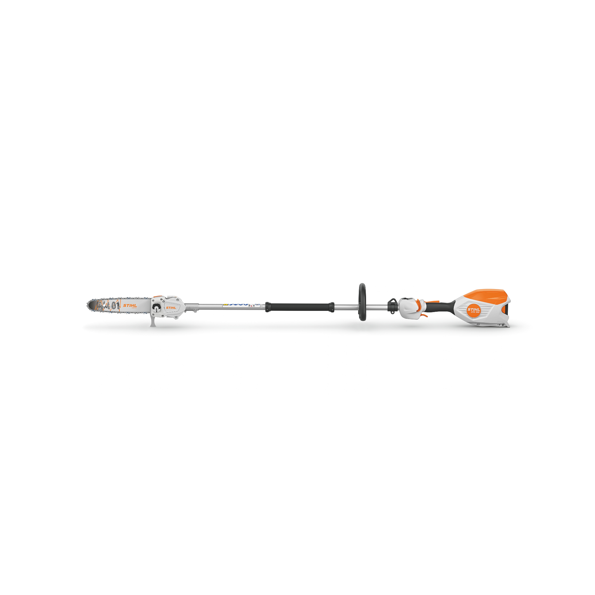 HTA 100 Cordless Pole Pruner side view showcasing its design and features