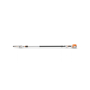 HTA 110 Cordless Pole Pruner showing a long reach for trimming high branches efficiently.