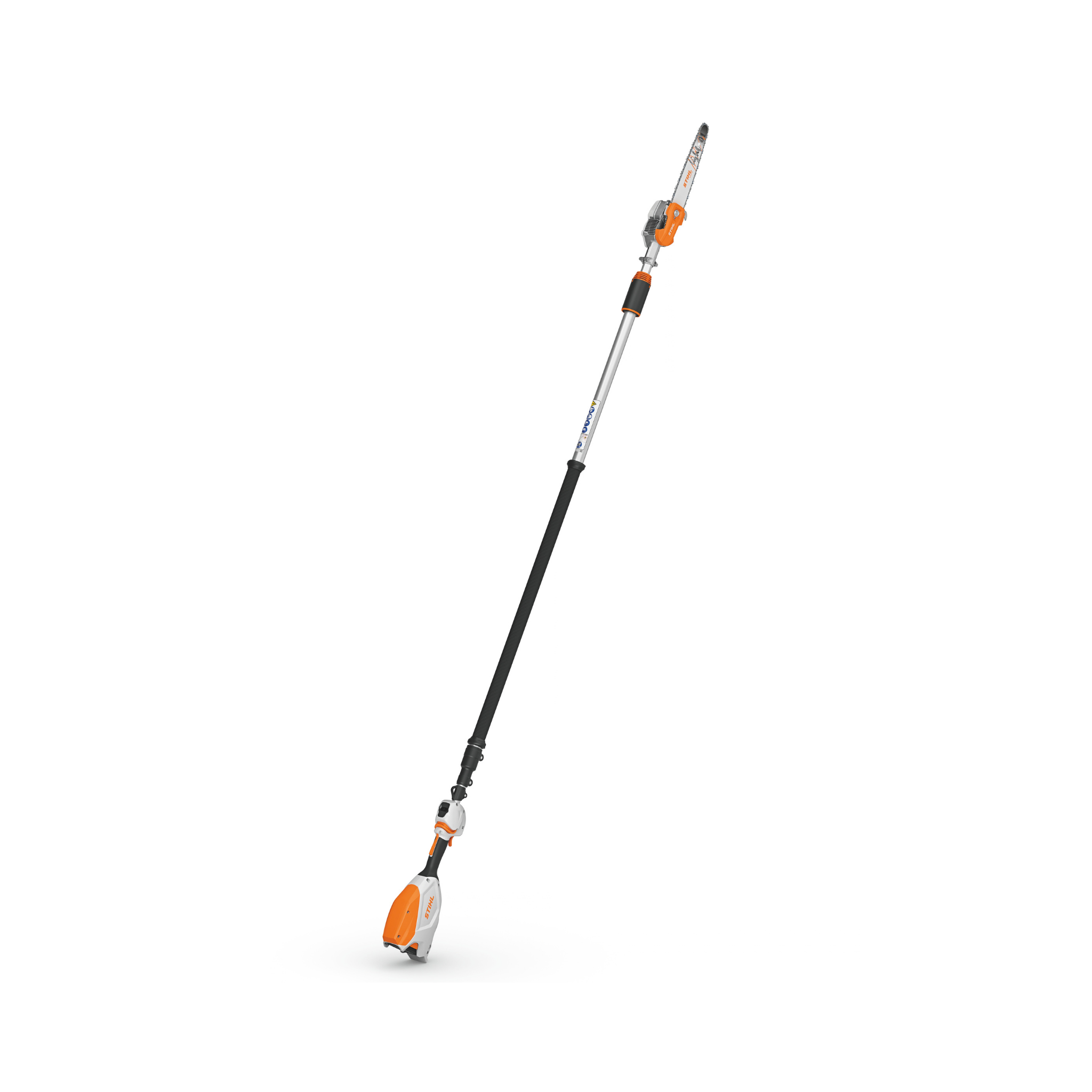 HTA 110 Cordless Pole Pruner with an adjustable long reach design for efficient tree pruning.