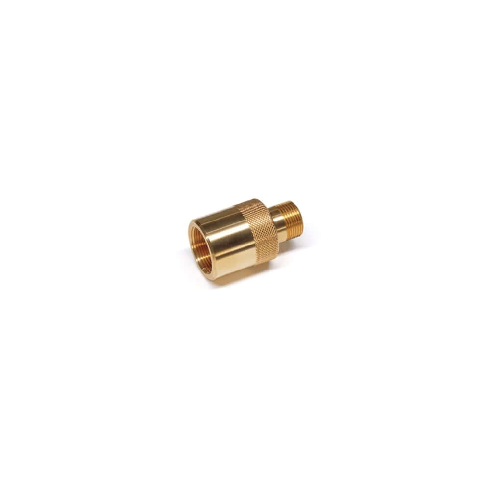 High pressure hose coupling connector for tree surgeons. Durable brass design for reliable hose connections.