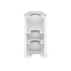 White holder for fuel and oil canisters, designed for tree surgeons and STIHL products, keeping supplies organized.