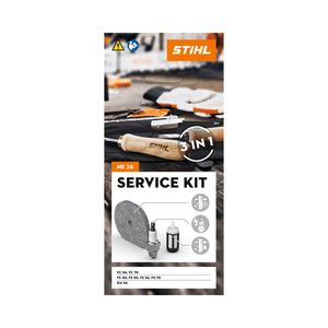 STIHL Brushcutter Service Kits packaging with essential tools for engine maintenance.