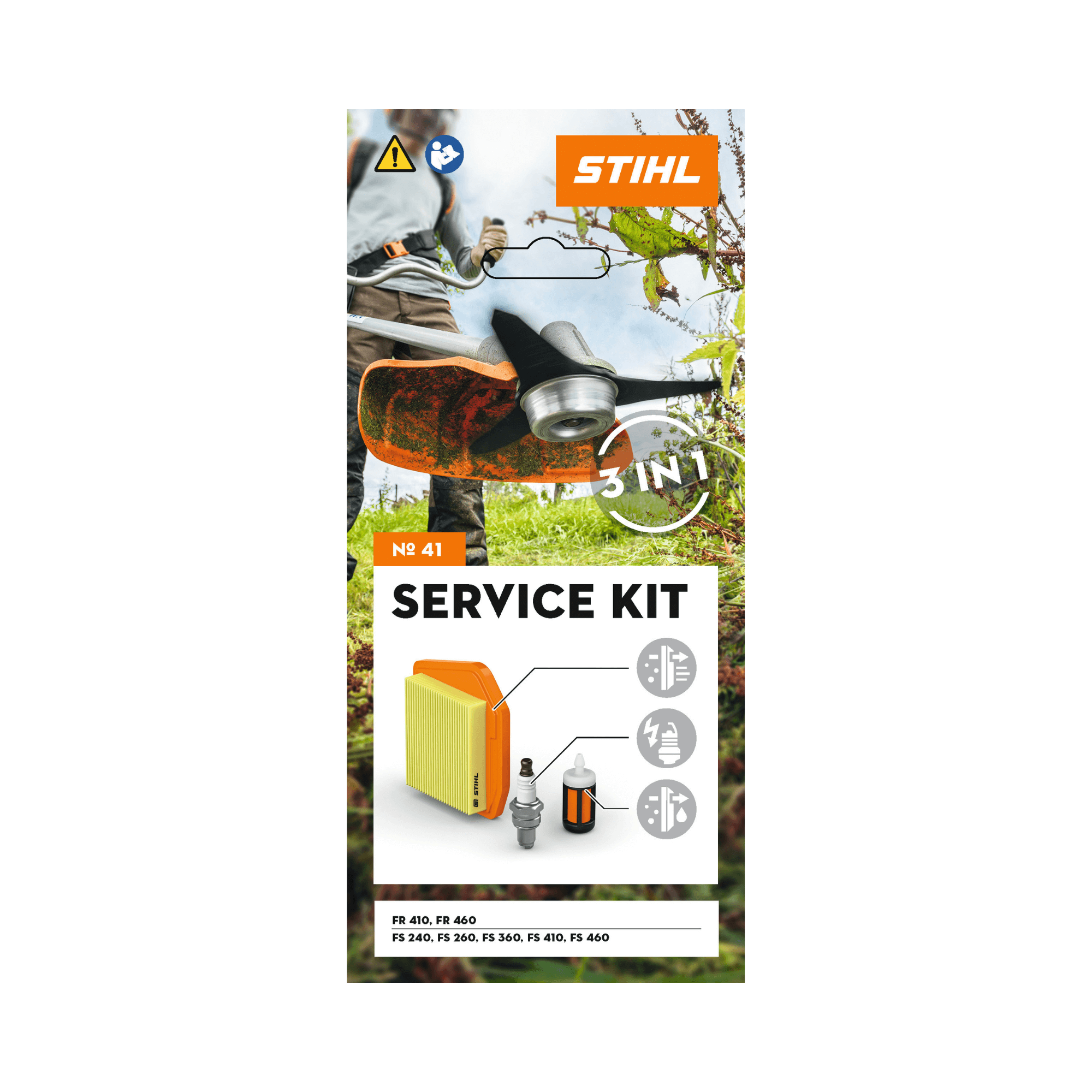 STIHL Brushcutter Service Kits image displaying service kit components for routine maintenance.