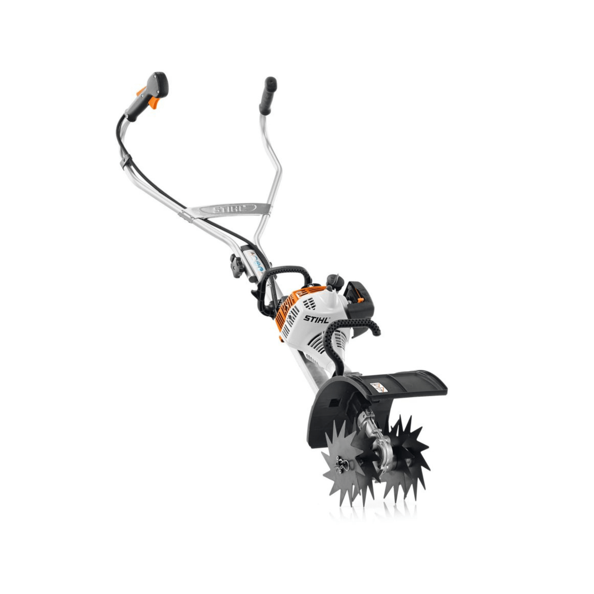 MM 56 Multi-Tool Engine with Wheel Kit featuring a 27.2 cm³ 2-MIX petrol engine and adjustable wheel kit.
