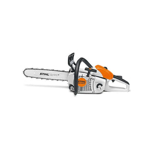 STIHL MS 201 C-M petrol chainsaw with 35.2 cc engine, ideal for tree surgeons and outdoor cutting tasks.