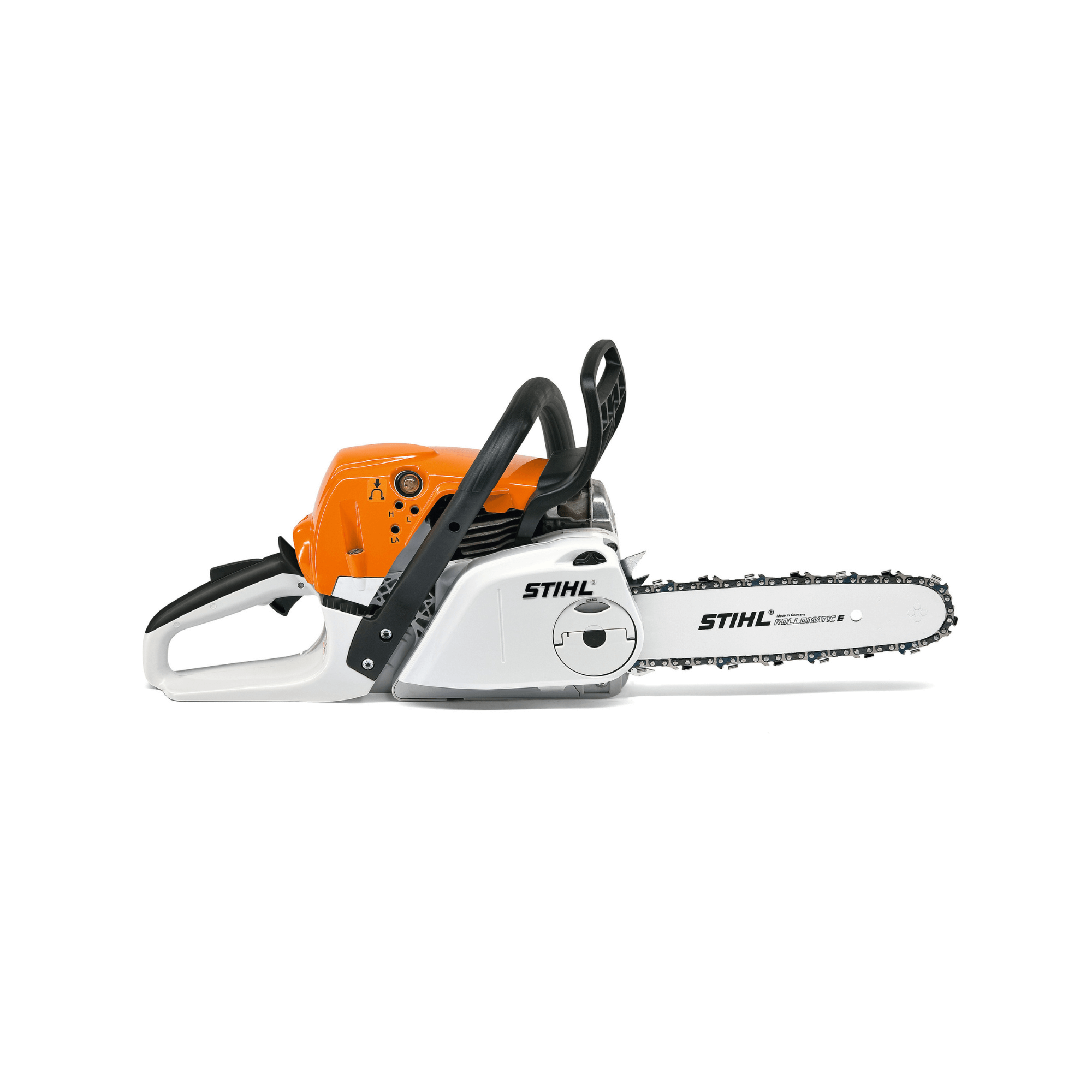STIHL MS 251 C-BE petrol chainsaw, perfect for tree surgeon and property maintenance tasks.