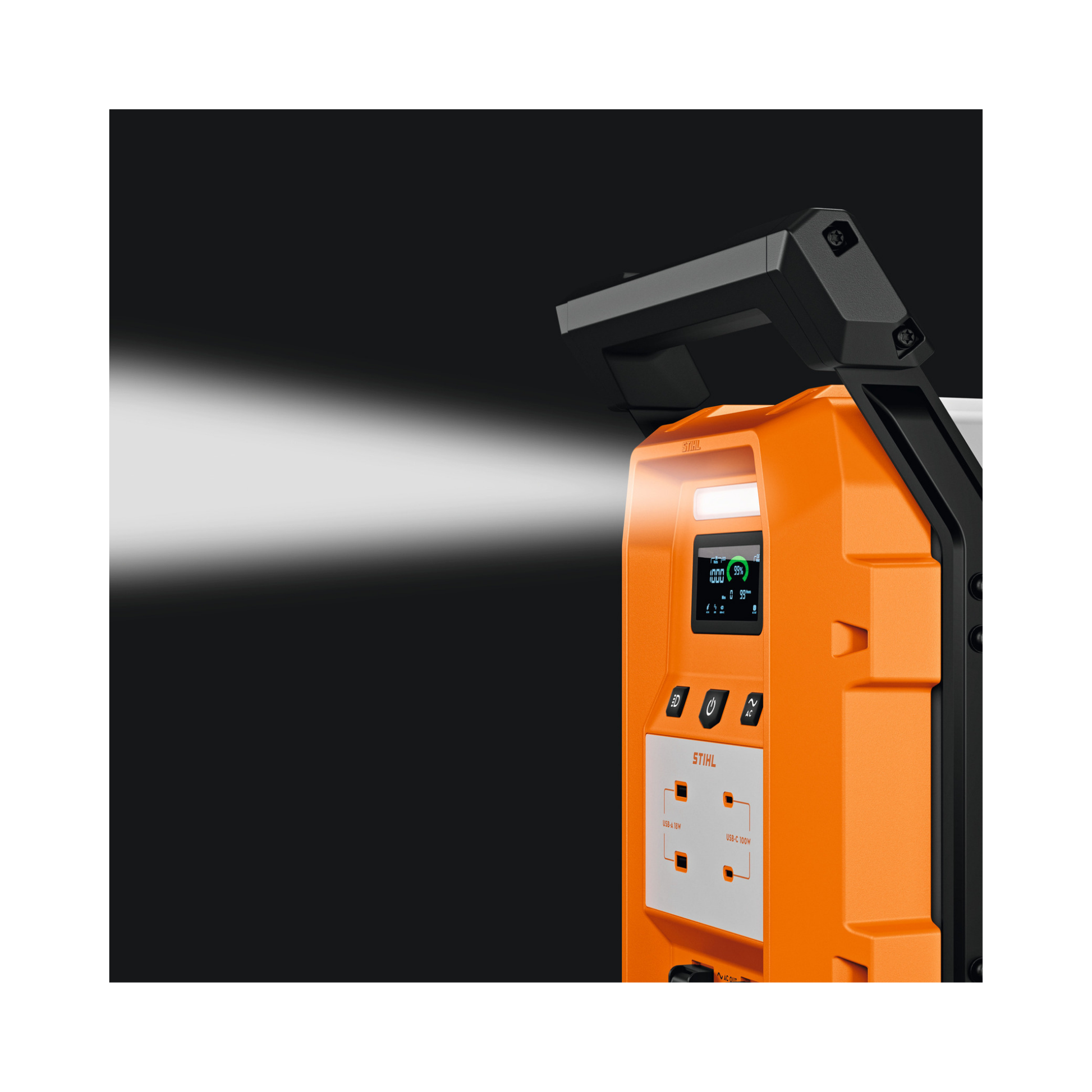 STIHL PS 2000 Portable Power Supply in use on a professional outdoor site.