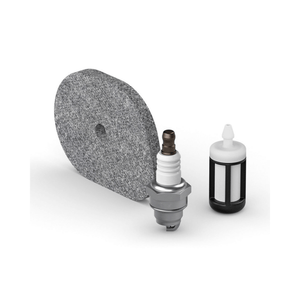 STIHL Pole Pruner Service Kits components including air filter, spark plug, and fuel filter for maintenance.