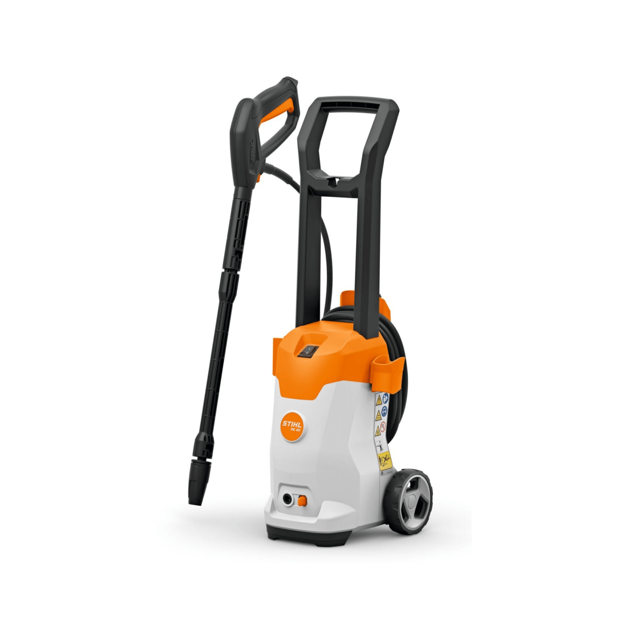 STIHL RE 80 Electric Pressure Washer with detachable nozzle for efficient home cleaning.