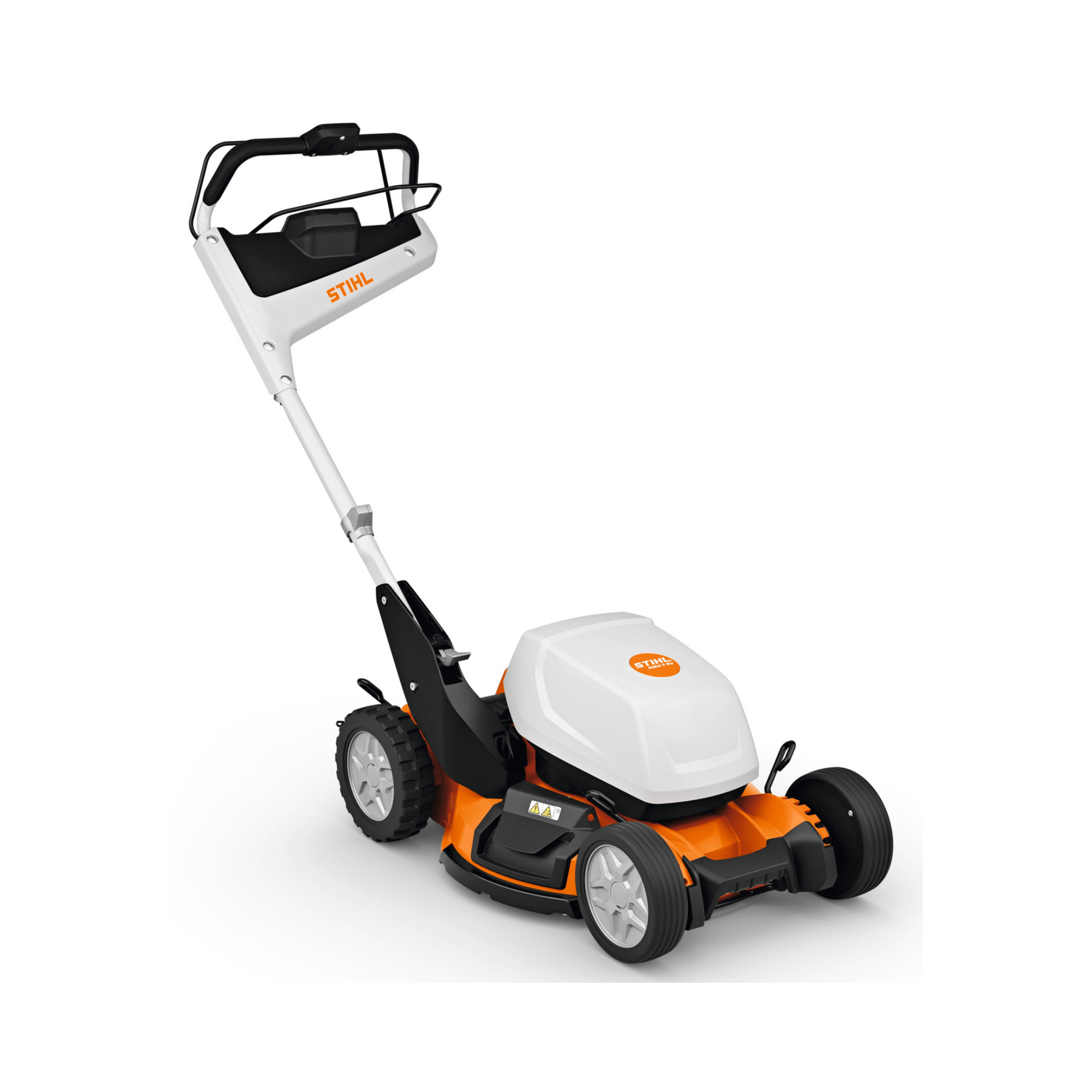 RMA 7 RV Professional Cordless Mulching Lawnmower by STIHL, a powerful cordless mower for professional lawn care.