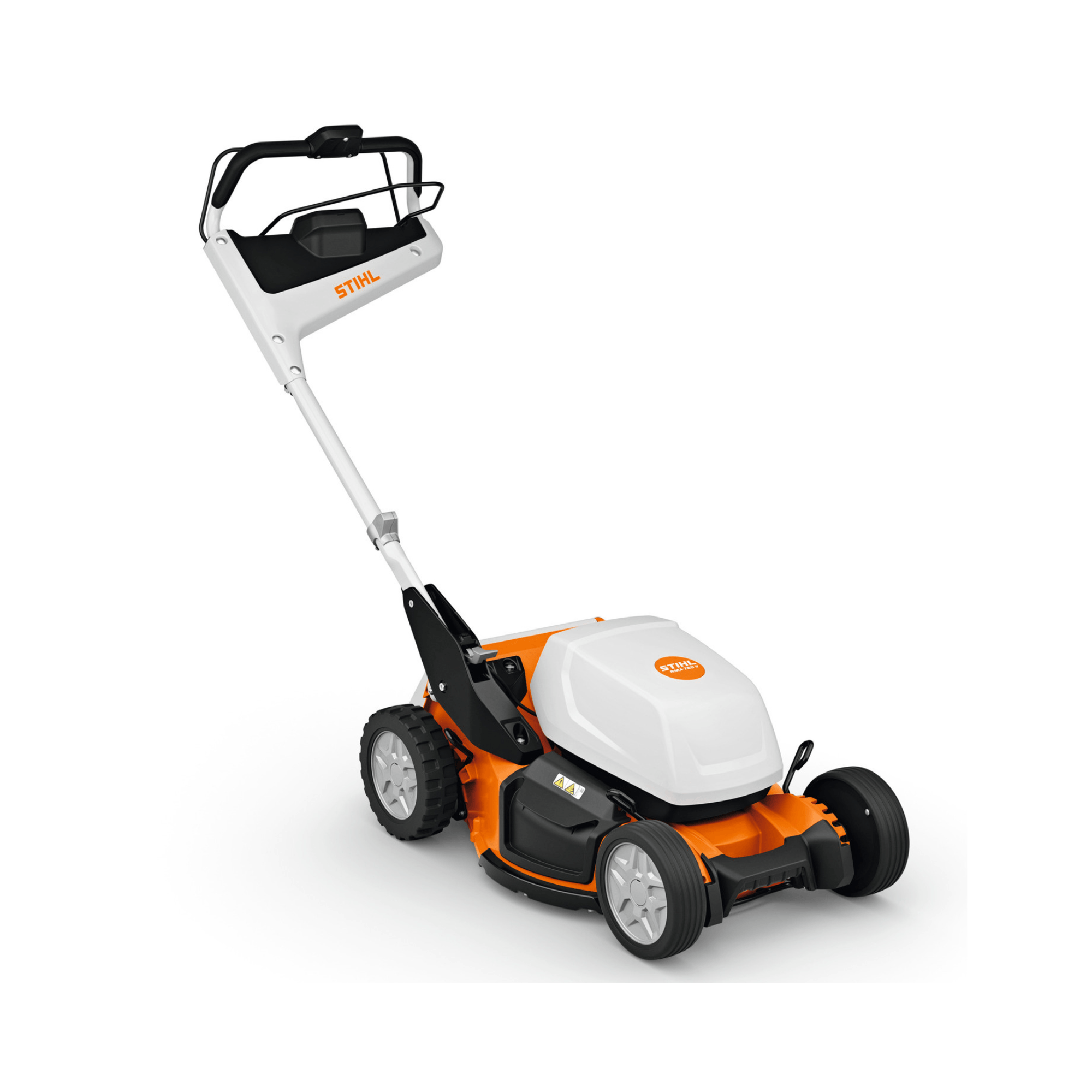 RMA 750V Professional Cordless Lawnmower from STIHL featuring a sleek design and high-performance capabilities.