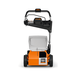 RMA 756V Professional Cordless Lawnmower rear view showcasing design and features.