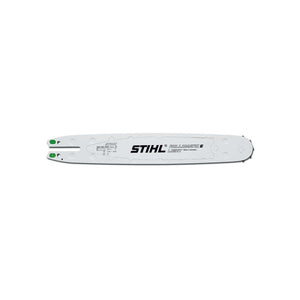 STIHL ROLLOMATIC E 16 inch chainsaw guide bar, lightweight and designed for tree surgeons, featuring a narrow nose sprocket.