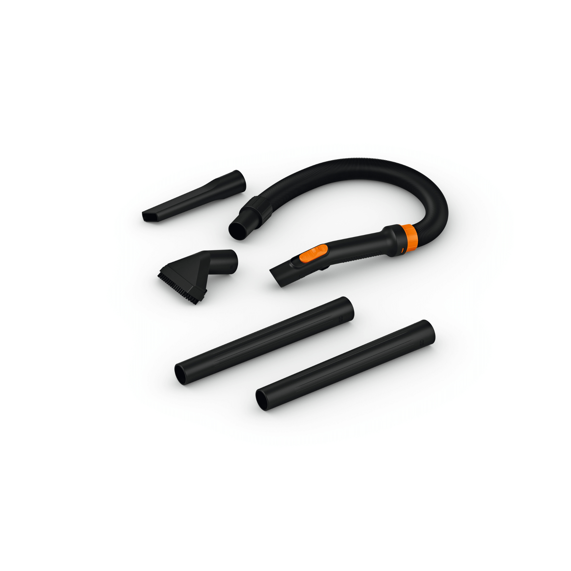 Accessories for SEA 50 Cordless Vacuum Cleaner including hose and nozzles.