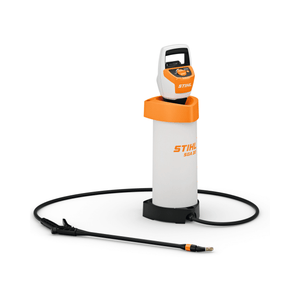 STIHL SGA 30 Cordless Backpack Sprayer AS Battery Set with hose and battery-operated control.