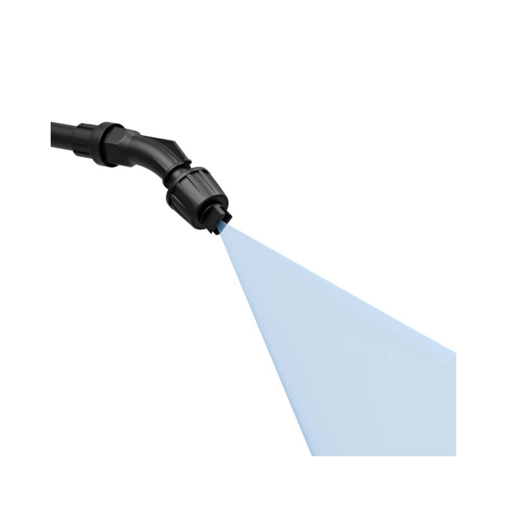 Spray nozzle of the SGA 60 Cordless Sprayer delivering an even spray for effective application.
