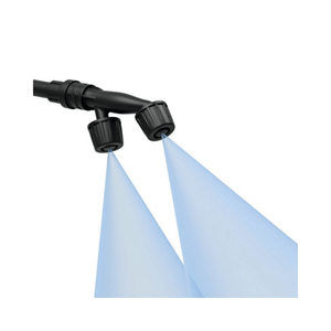 Nozzles of the SGA 60 Cordless Sprayer releasing fine mist for precise agricultural applications.