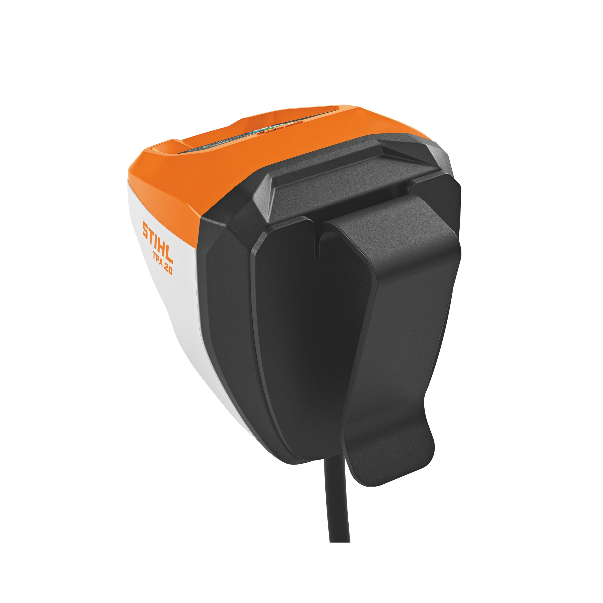 STIHL TPA 20 Cordless Pump top view showcasing its compact design and lightweight portability for water transfer.