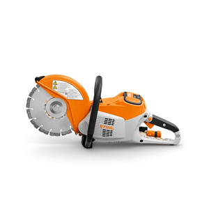 STIHL TSA 230 Cordless Cut-Off Machine 9" with a blade, designed for efficient cutting and portability.
