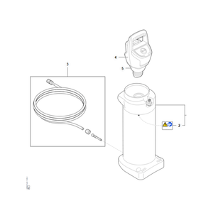 WSA 40 Cordless Pressurised Water Container Spare Parts diagram with components and assembly details.