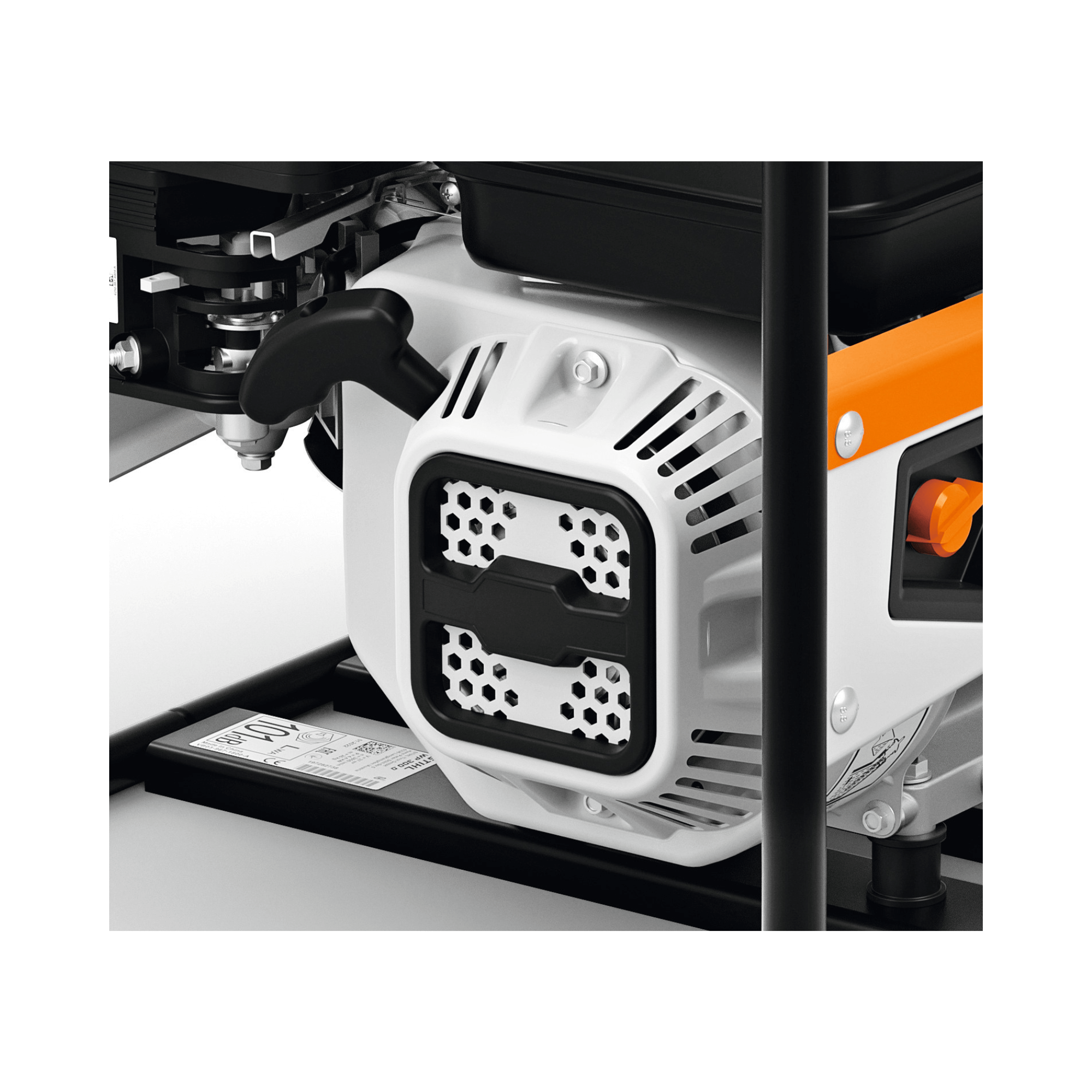 Water Pump 4 Stroke WP 300 engine close-up showing reliable performance and robust construction.