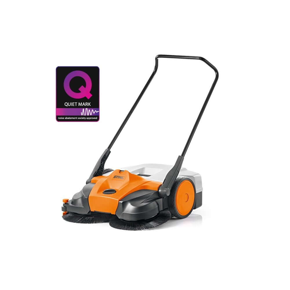 Stihl KGA 770 Cordless Sweeping Machine with Quiet Mark for effective outdoor debris cleaning.