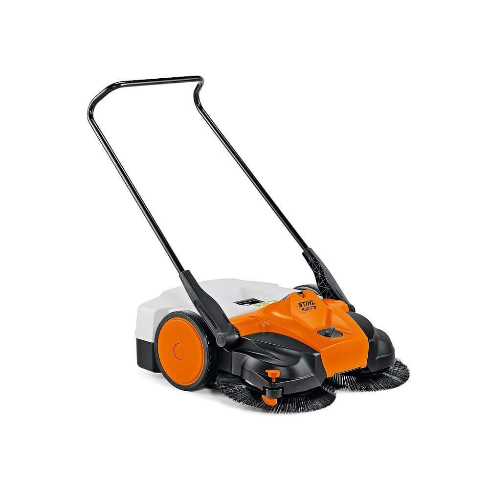 Stihl KGA 770 cordless sweeping machine for efficient outdoor and indoor debris cleanup.