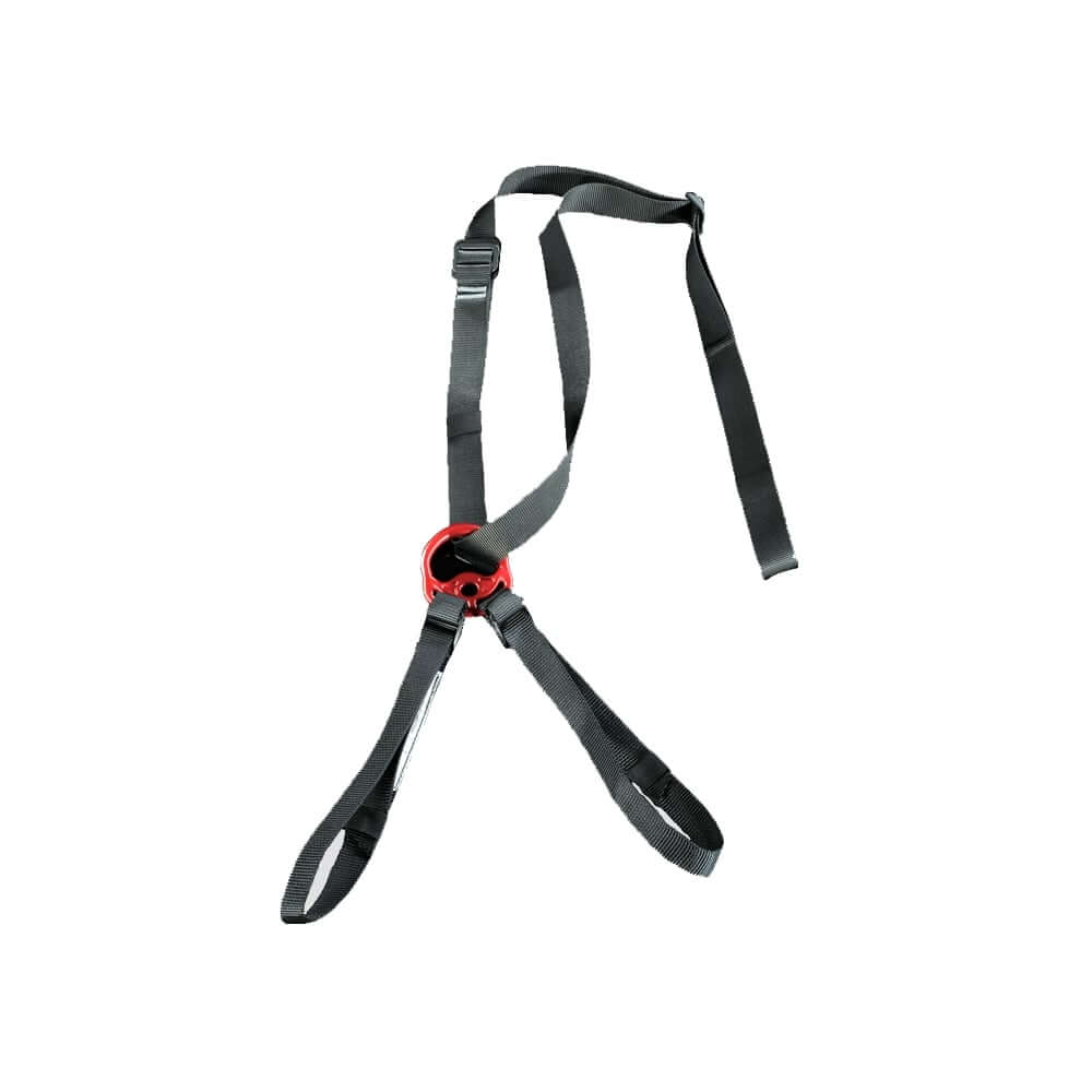 Treemotion harness shoulder straps for tree surgeons, designed for comfort and weight distribution during tree work.