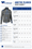 Teufelberger Arctic Fleece size chart displaying measurements for collar, shoulder width, chest, and more.